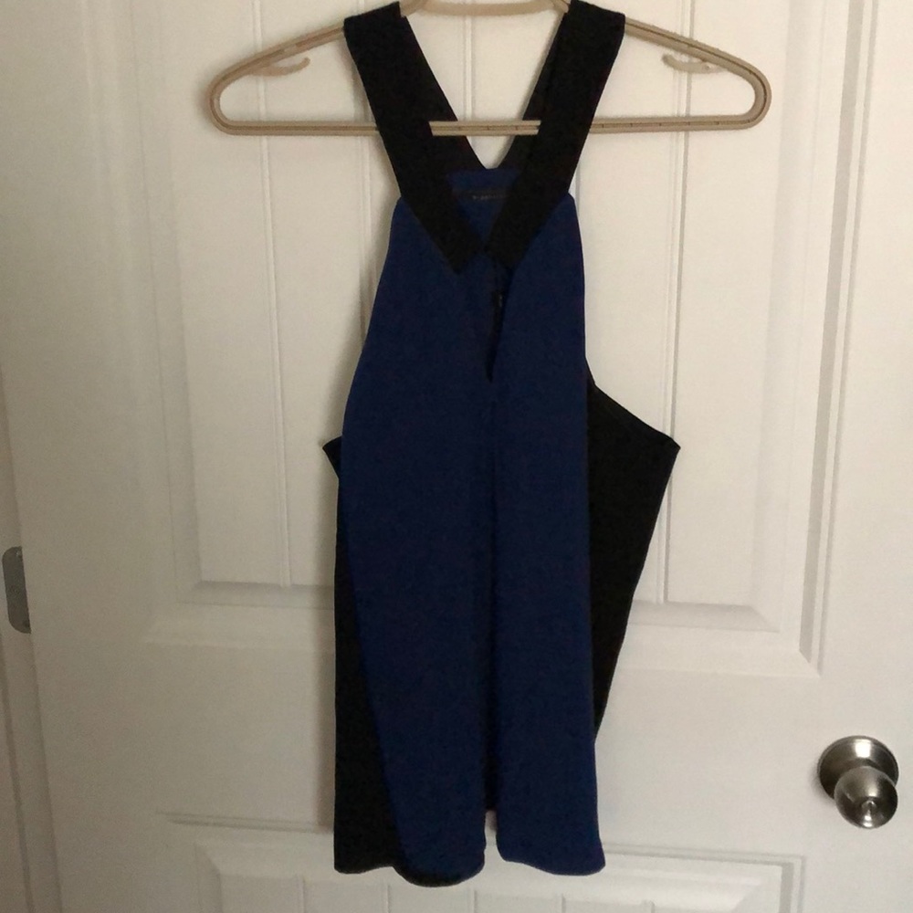 NWT:  Sapphire Blue & Black Top